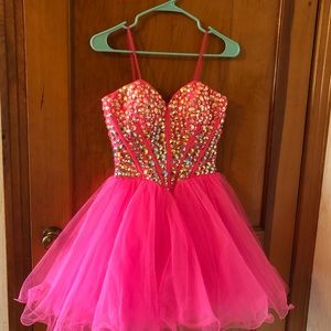 Short pink Sherri Hill dress